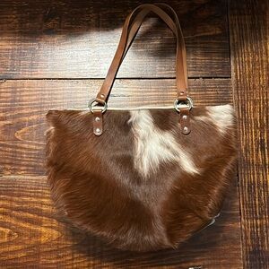 Jill’s homestead cow hide purse!